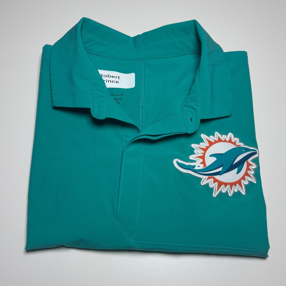 Miami Dolphins Nike‎ Dri Fit Mens L Team Issued Polo Shirt NFL On Field Football - Picture 2 of 8